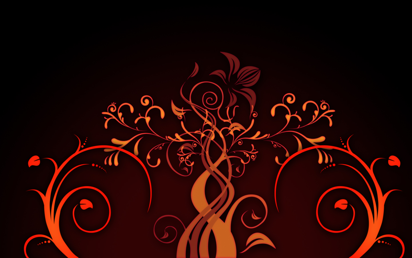 Ornate red floral design