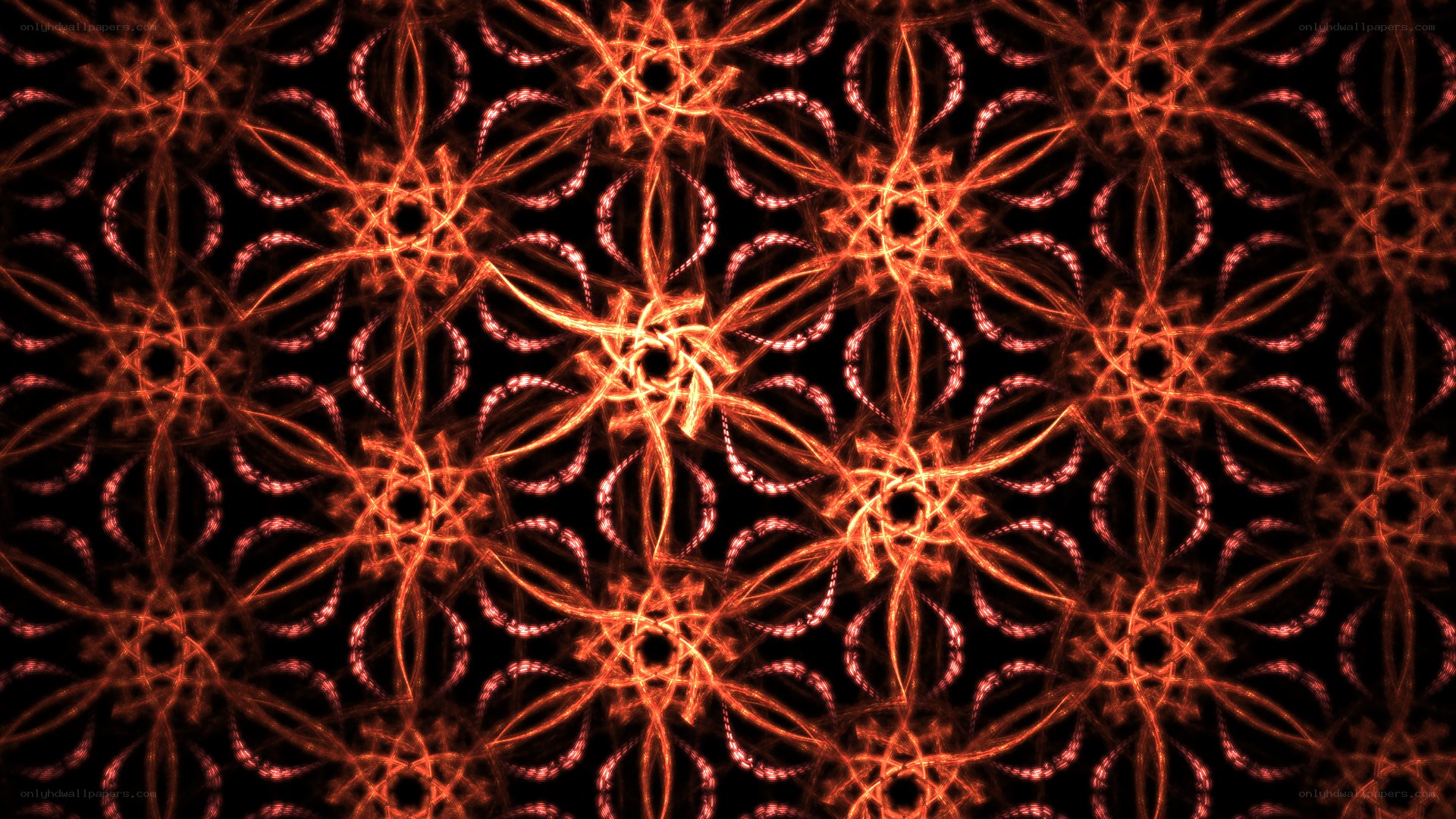 Ornate red fractal pattern
