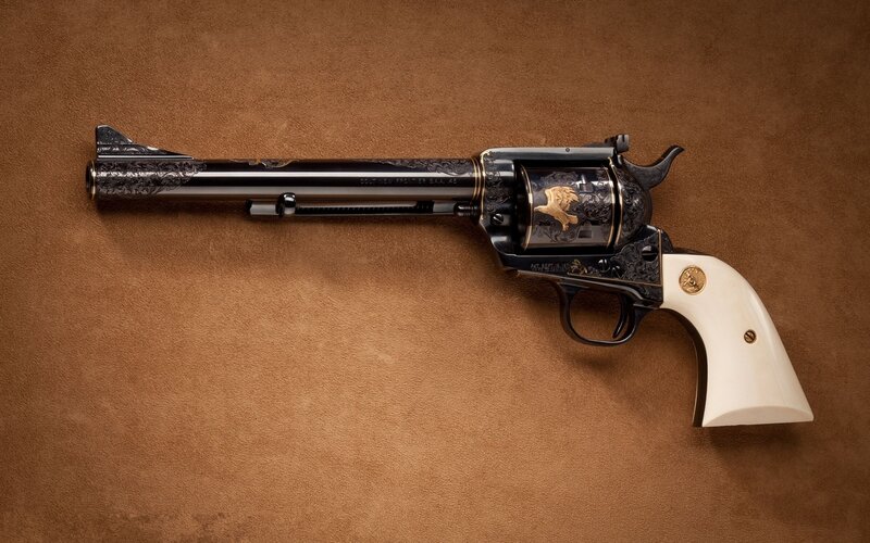 Ornate Revolver — Brown