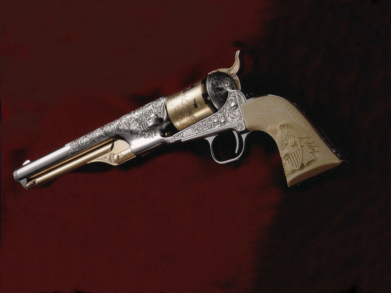 Ornate Revolver — Red