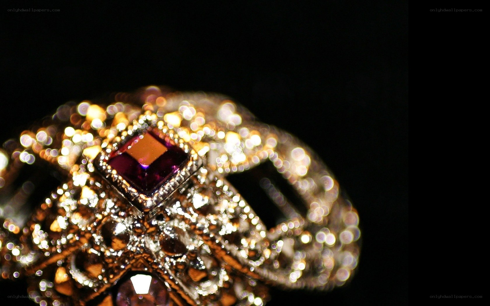 ornate ring with gemstone