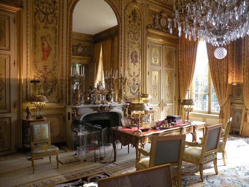 Ornate Room with Chandelier — Gold