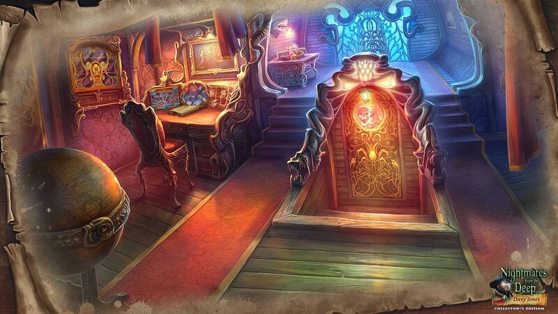 Ornate Room with Glowing Door