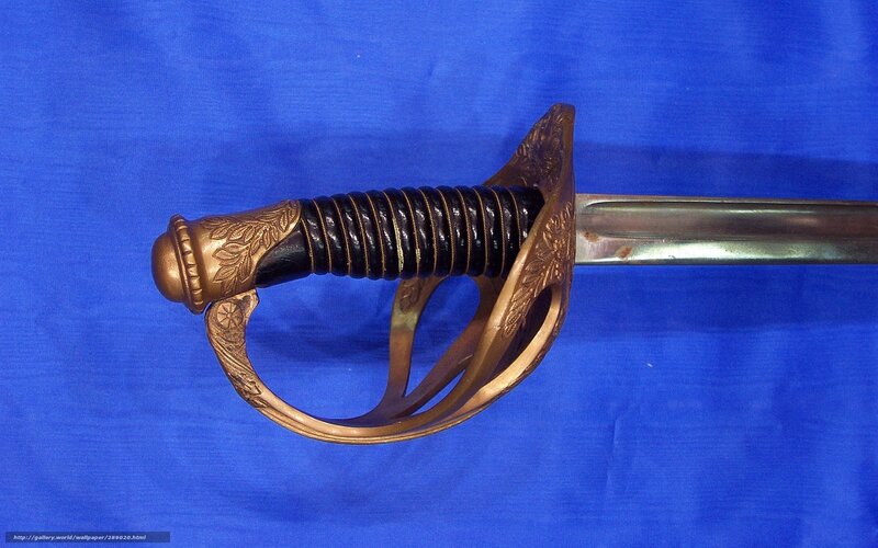 ornate saber with black grip