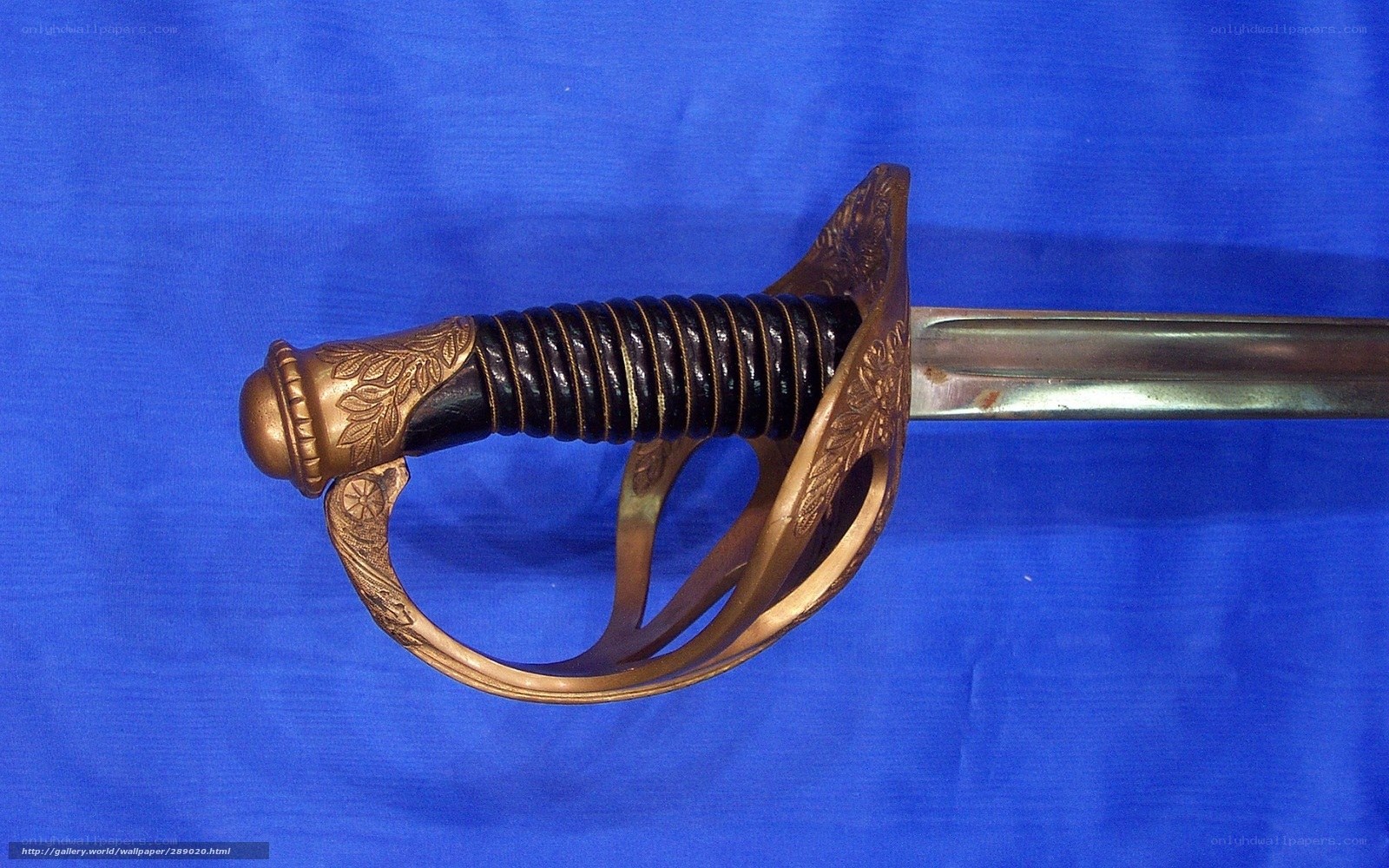 ornate saber with black grip