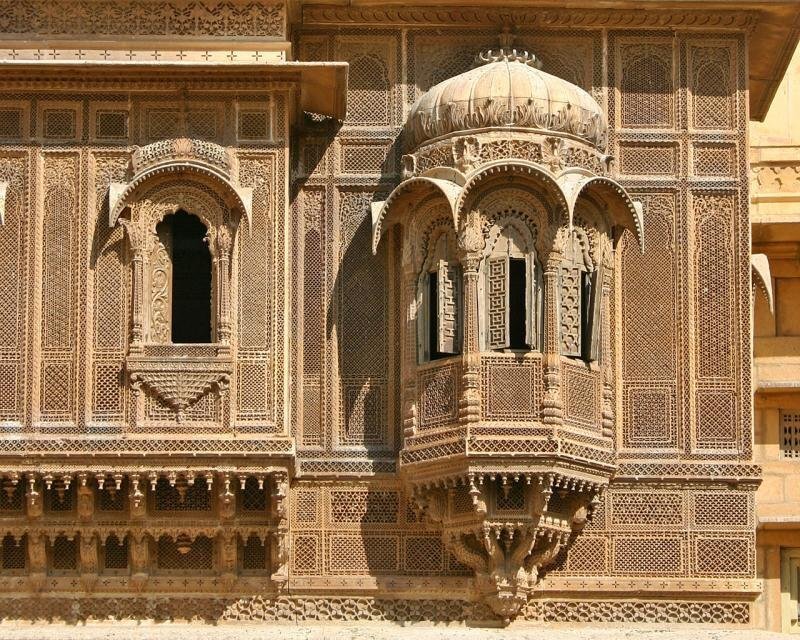 ornate sandstone building facade