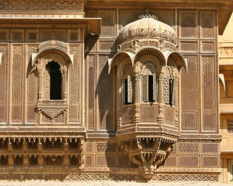 ornate sandstone building facade