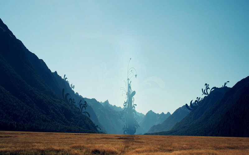 Ornate Sculpture in Valley