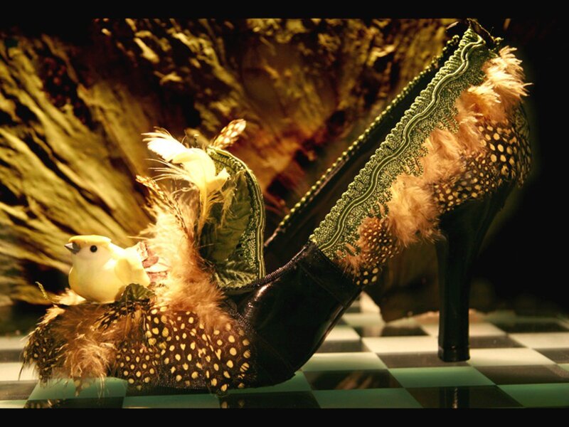 Ornate Shoe with Bird