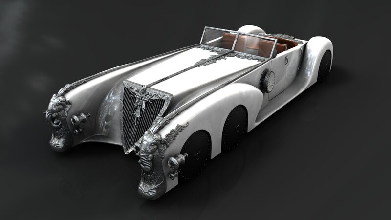 Ornate Silver Car