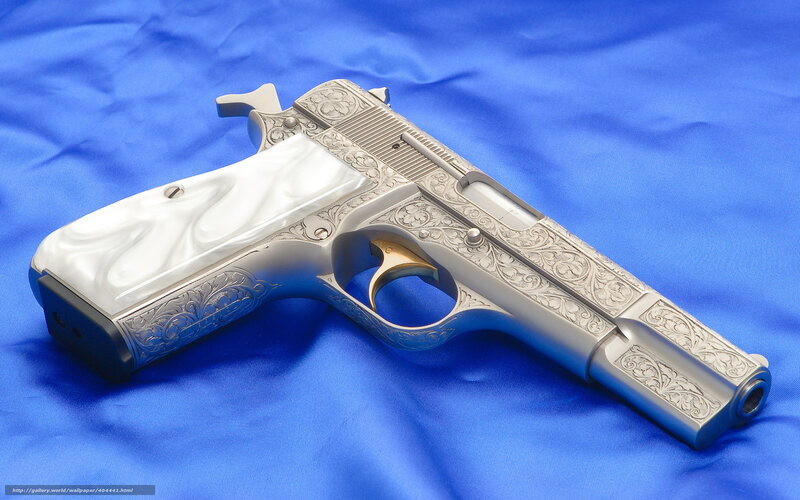 Ornate Silver Handgun
