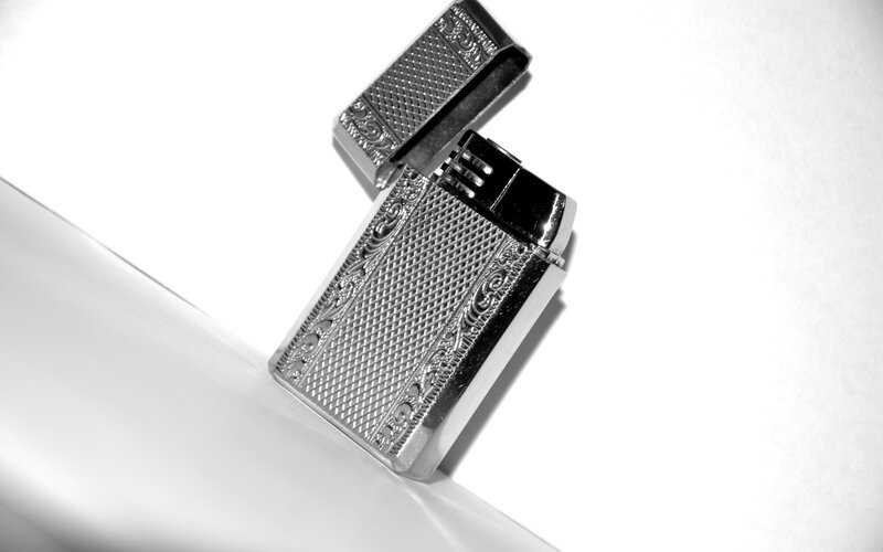 ornate silver lighter
