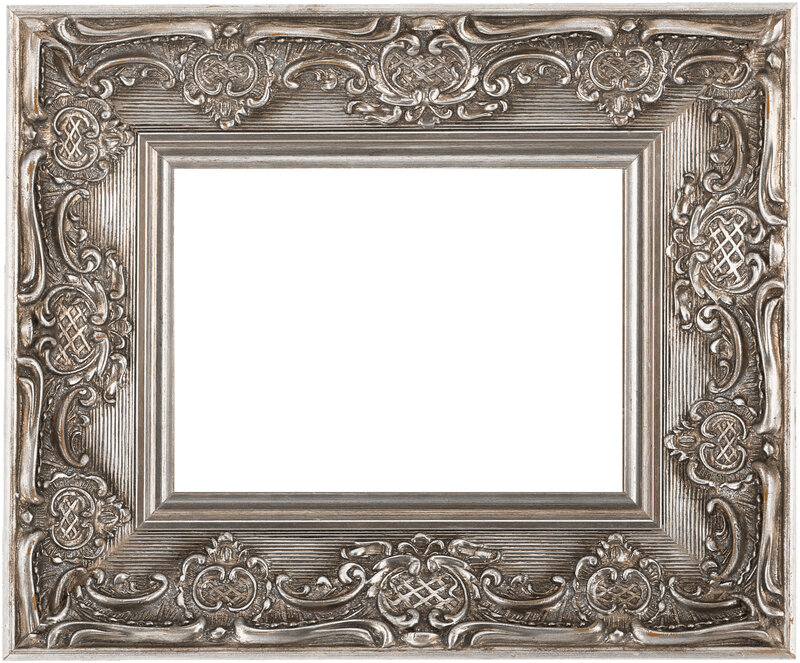 ornate silver picture frame