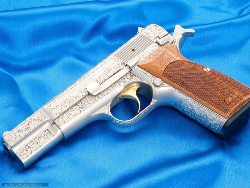ornate silver pistol