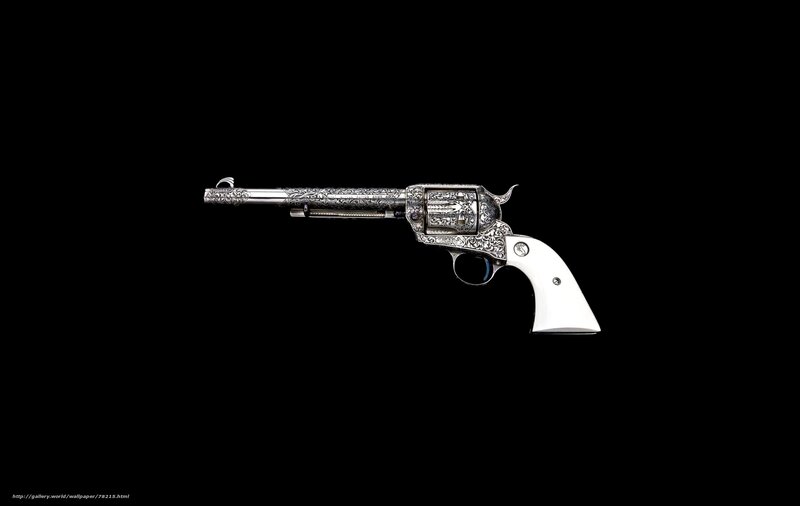 ornate silver revolver