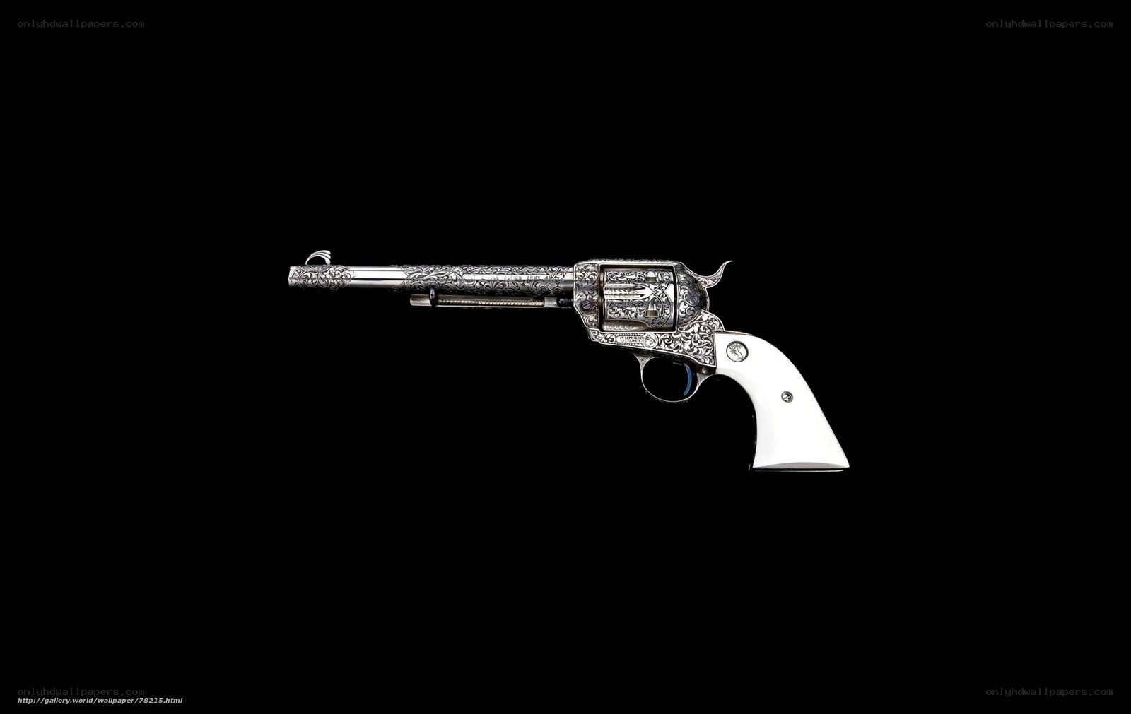 ornate silver revolver