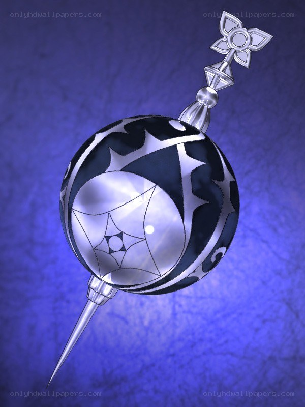 ornate silver staff with sphere