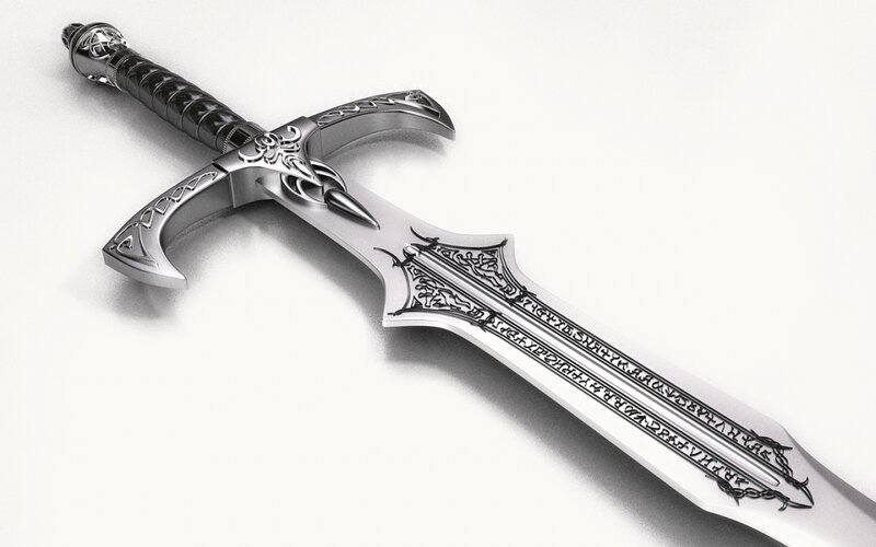 Ornate Silver Sword