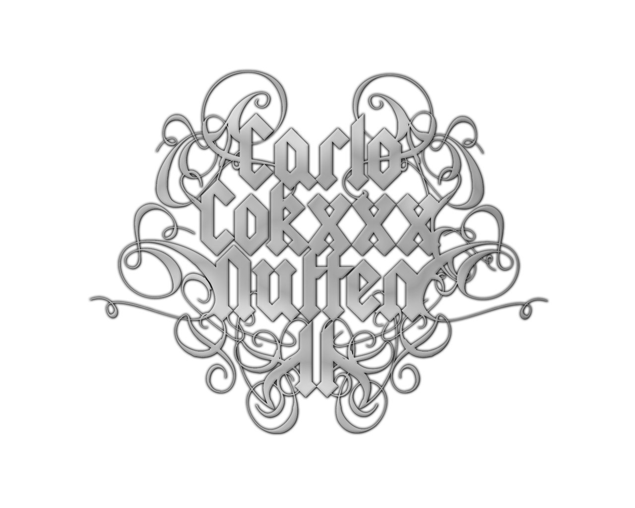 ornate silver text design