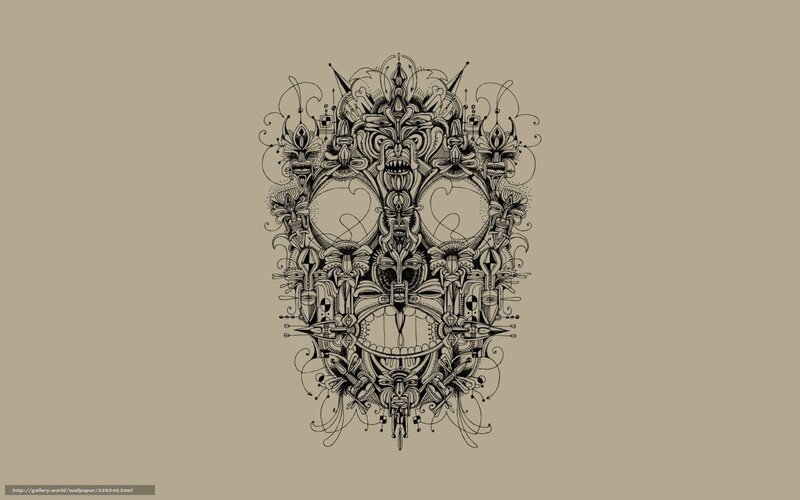 ornate skull illustration