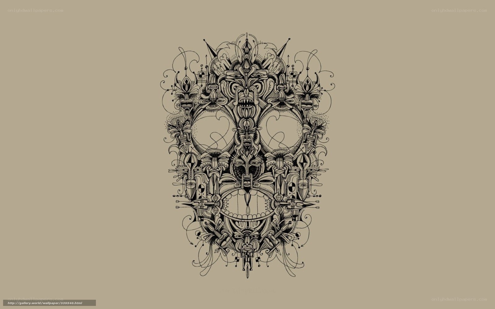 ornate skull illustration