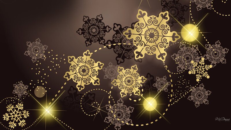 Ornate Snowflakes — Gold