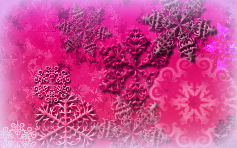 Ornate Snowflakes — Pink