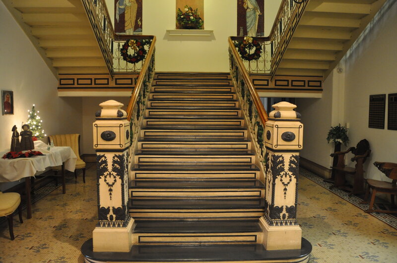 Ornate Staircase Interior — Beige