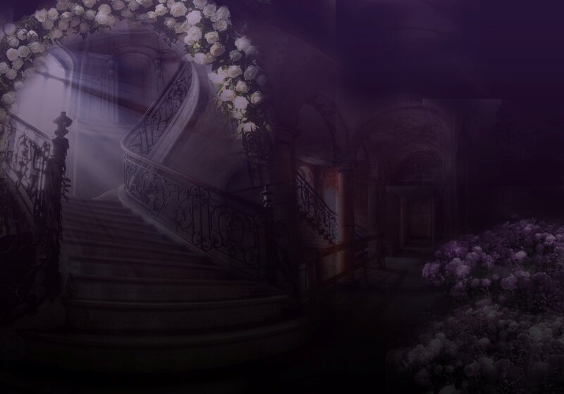 Ornate Staircase with Flowers
