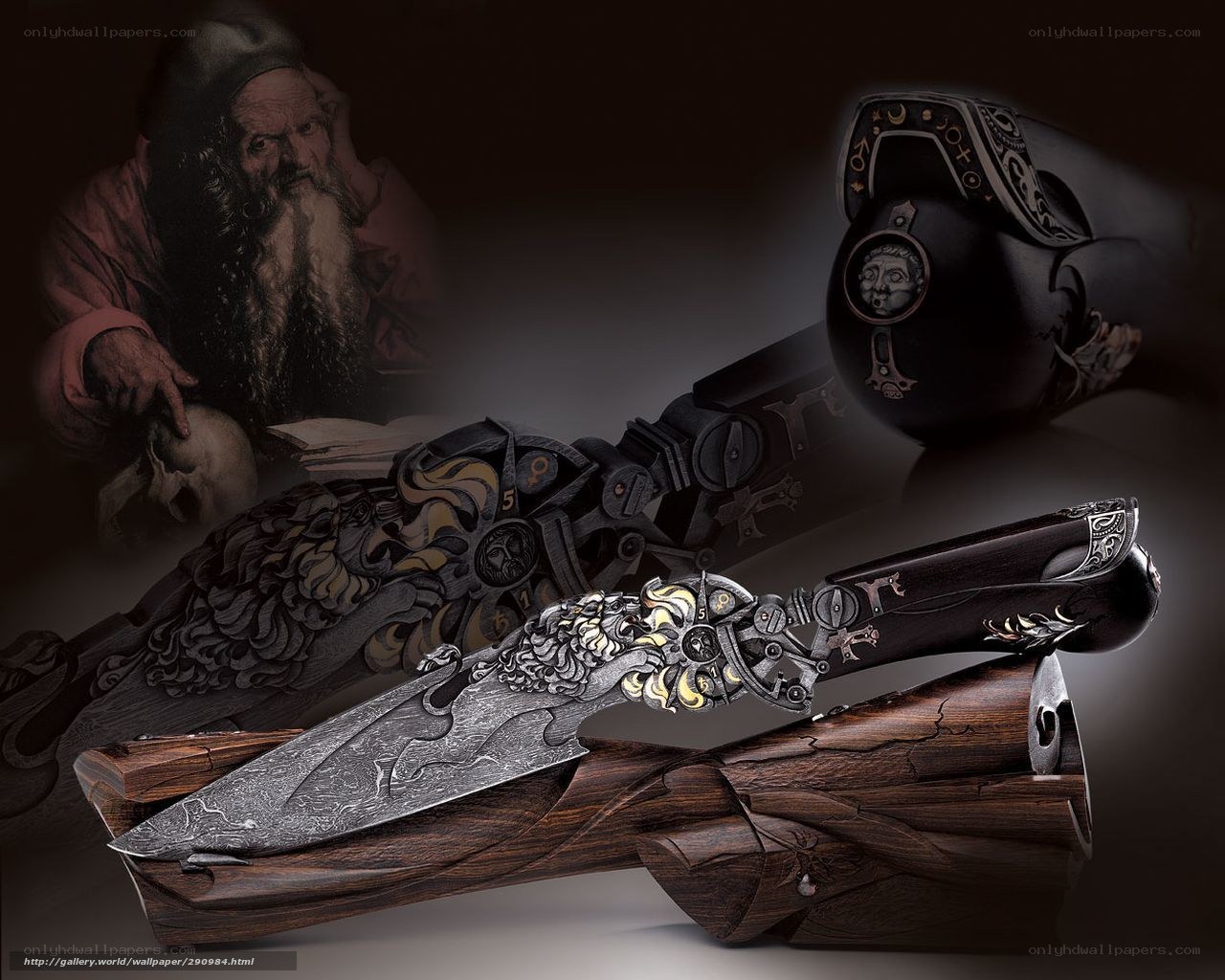 ornate steampunk knife