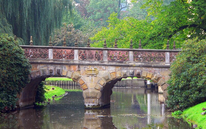 Ornate Stone Bridge — Green