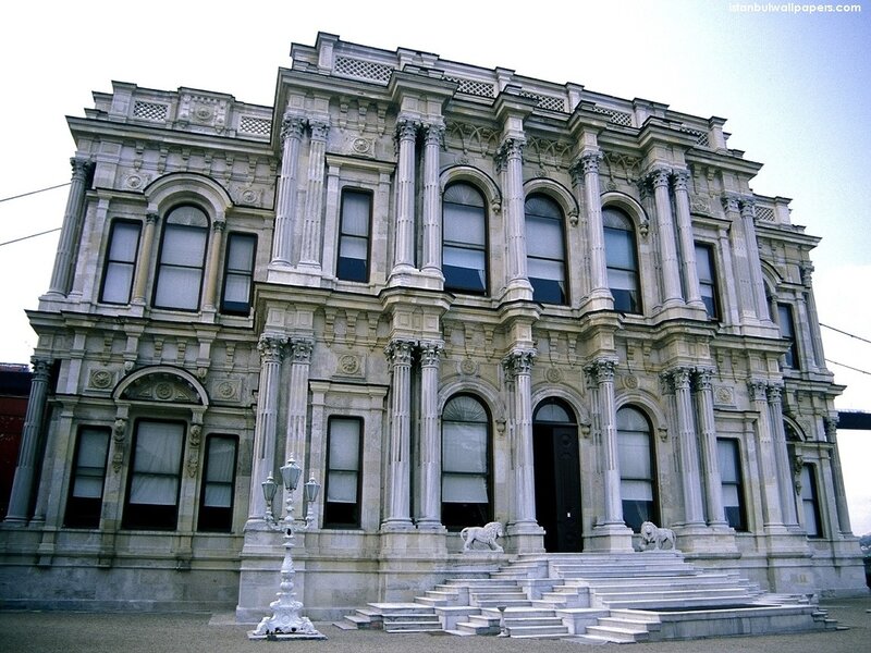 Ornate Stone Building — Gray, Formal