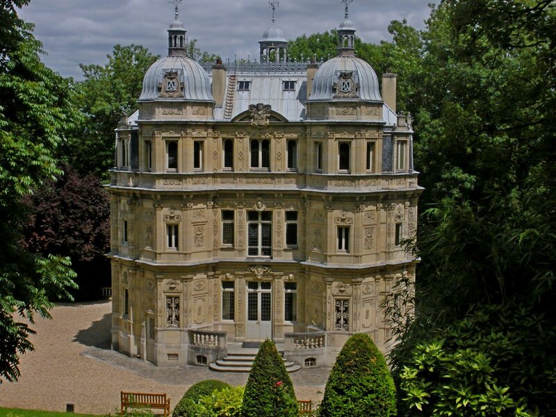 Ornate Stone Building — Green