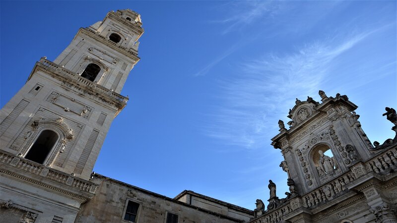 Ornate Stone Church Towers