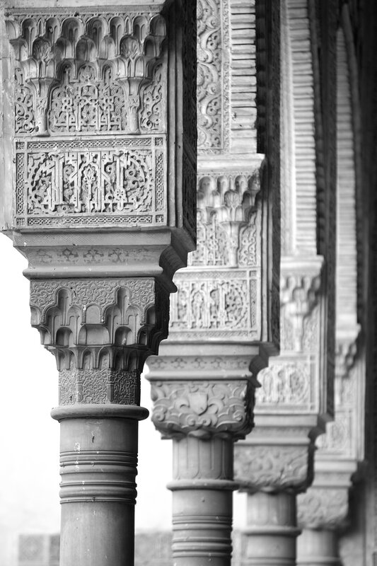 ornate stone columns