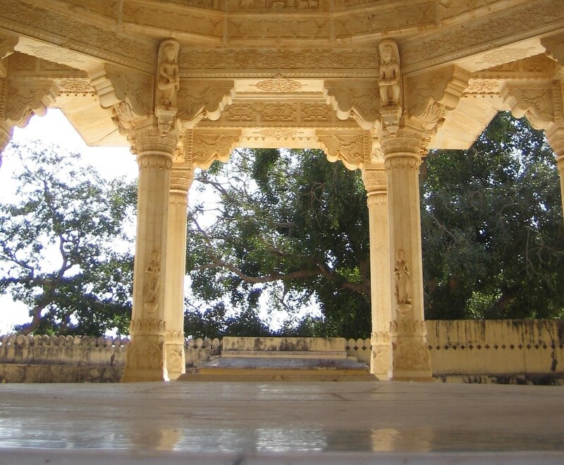 ornate stone pavilion