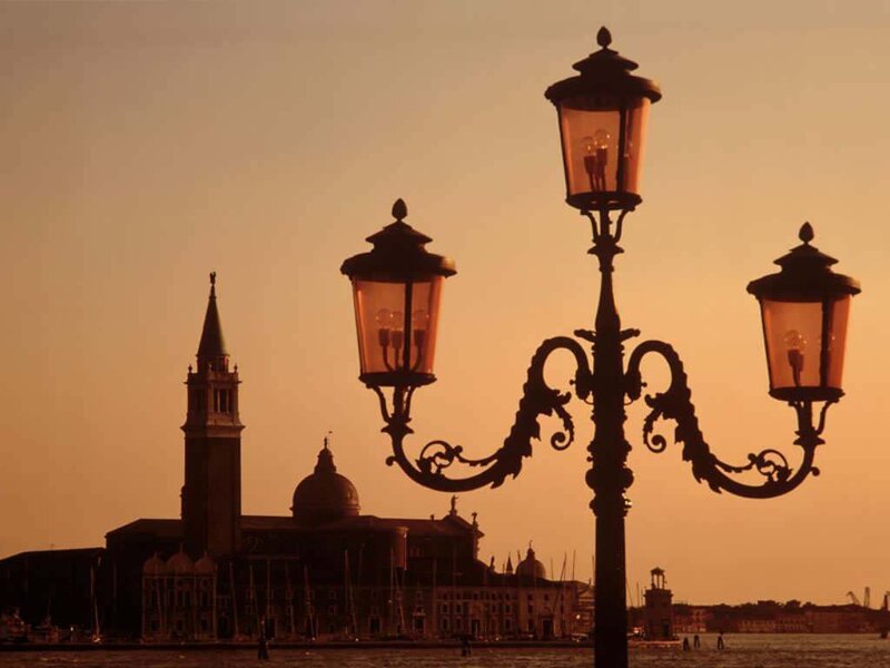 Ornate Street Lamp in Venice