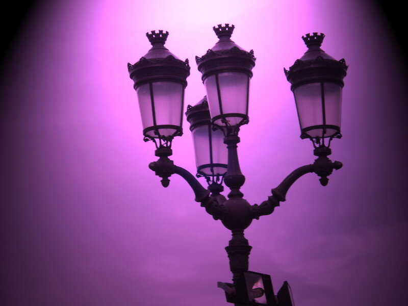 Ornate Street Lamp — Purple