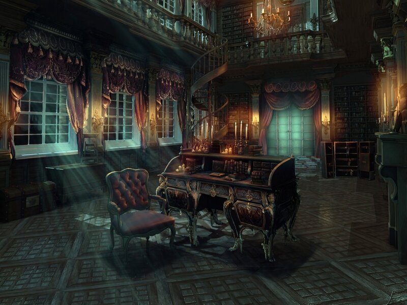 Ornate Study Room