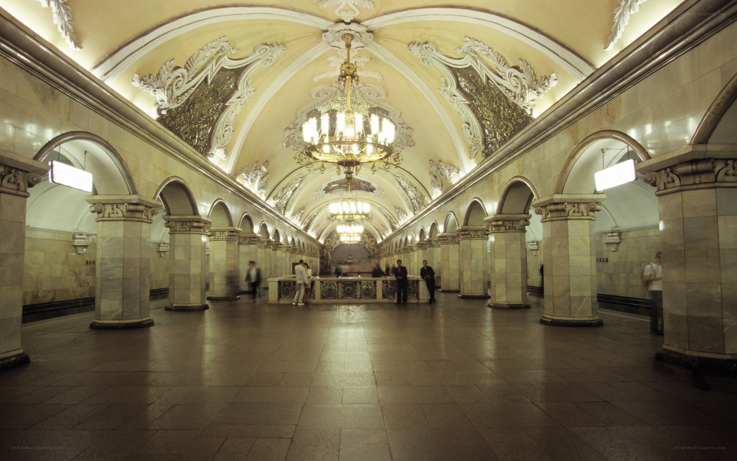 Ornate subway station interior