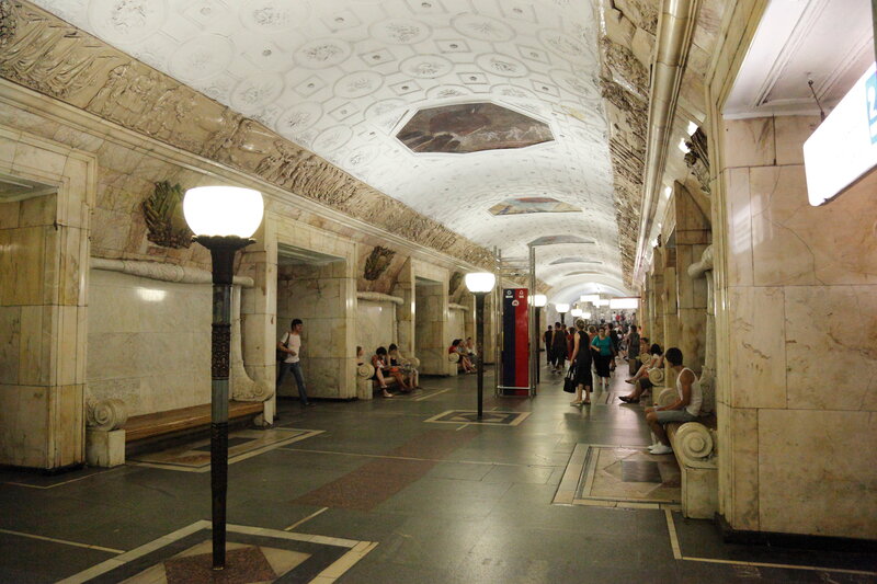 Ornate subway station interior