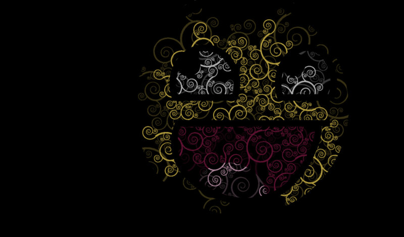 ornate swirl face design