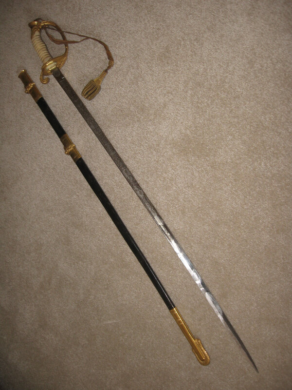 Ornate Sword and Scabbard — Black