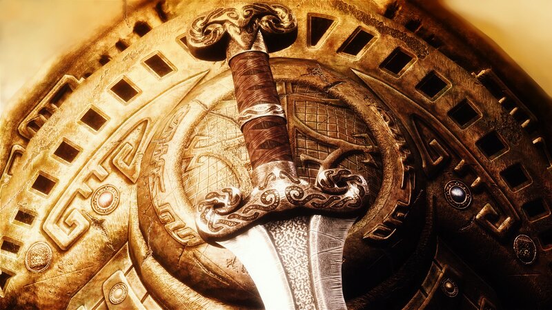 Ornate Sword in Shield