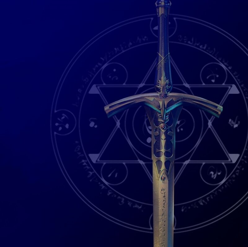 Ornate Sword on Circle
