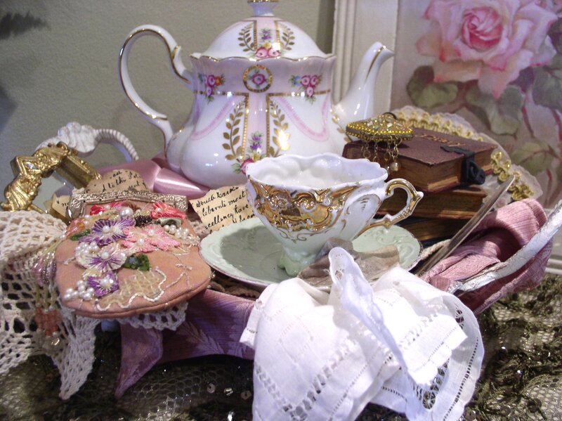Ornate Tea Set Display
