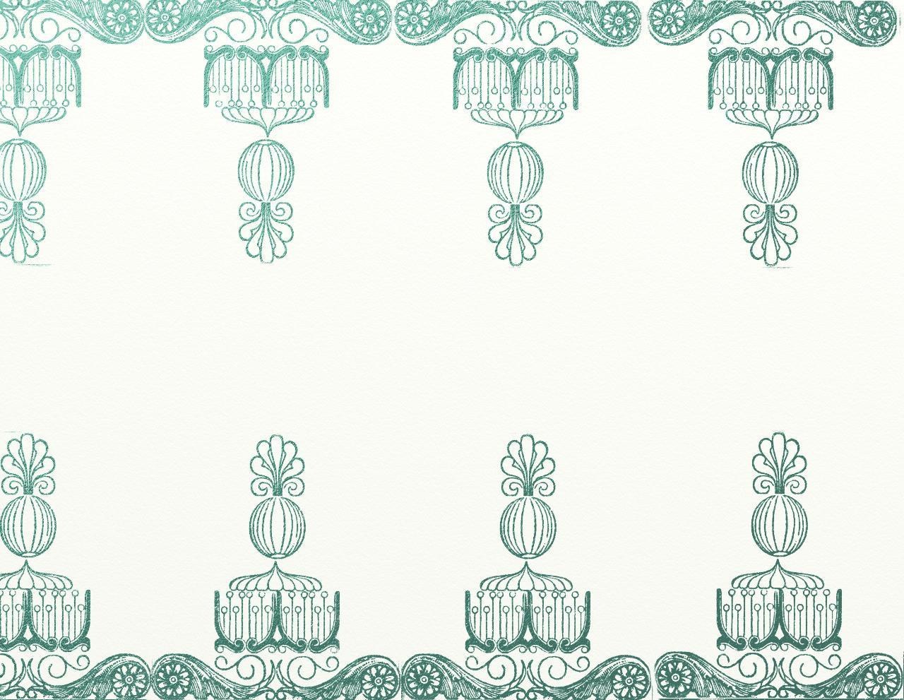ornate teal border pattern
