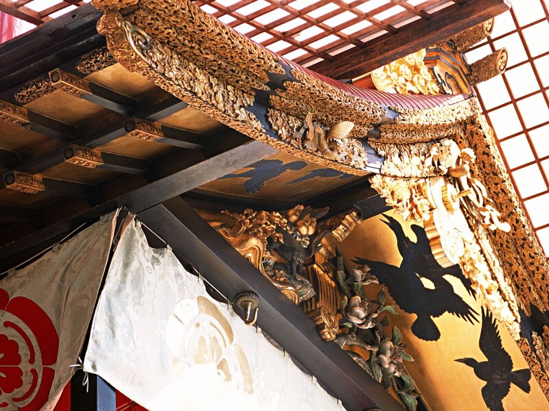 ornate temple ceiling details