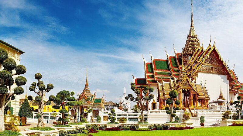 Ornate Temple Complex — Blue