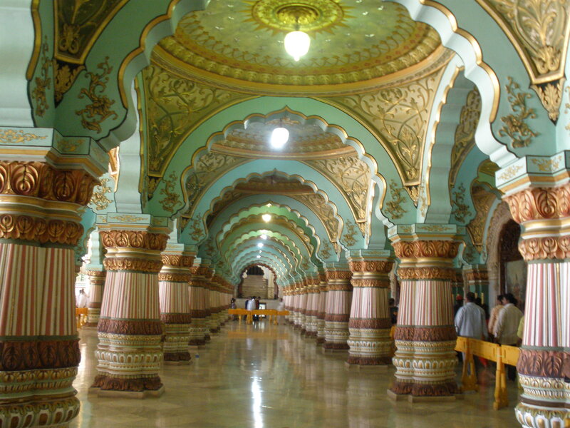 Ornate Temple Hall — Green